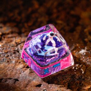 Astronaut in Galaxy Space Artisan Keycap 2