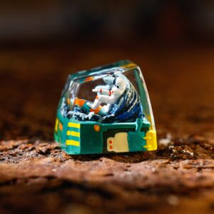 Astronaut in Galaxy Space Artisan Keycap 2