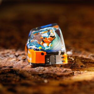 Astronaut in Galaxy Space Artisan Keycap 2