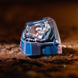 Astronaut in Galaxy Space Artisan Keycap 2