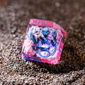 Astronaut in Galaxy Space Artisan Keycap