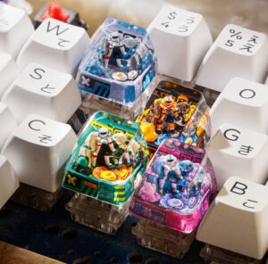 Astronaut in Galaxy Space Artisan Keycap