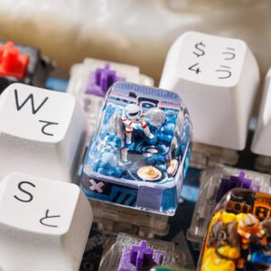 Astronaut in Galaxy Space Artisan Keycap