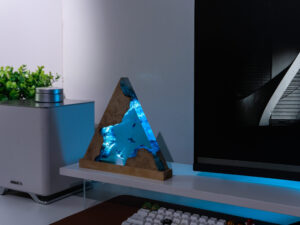 manta rays resin lamp