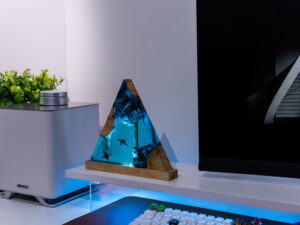 manta rays resin lamp