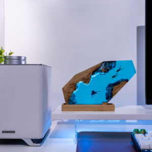 scuba diver resin lamp