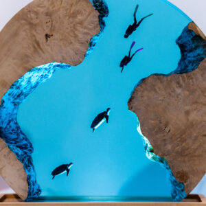 Scuba Diver Resin Lamp - Custom Night Light ground