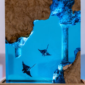 Manta Rays Resin Lamp - Custom Night Light Rectangle