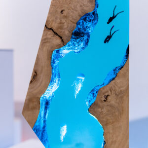 Scuba Diver Resin Lamp - Custom Night Light sail shape