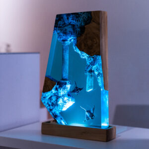 Manta Rays Resin Lamp - Custom Night Light sail shape