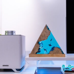 manta rays resin lamp
