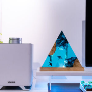 manta rays resin lamp