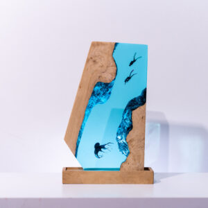 Scuba Diver Resin Lamp - Custom Night Light sail shape