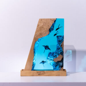 Scuba Diver Resin Lamp - Custom Night Light sail shape 2