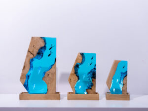 Scuba Diver Resin Lamp - Custom Night Light sail shape