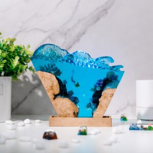 Mermaid Resin Lamp wave