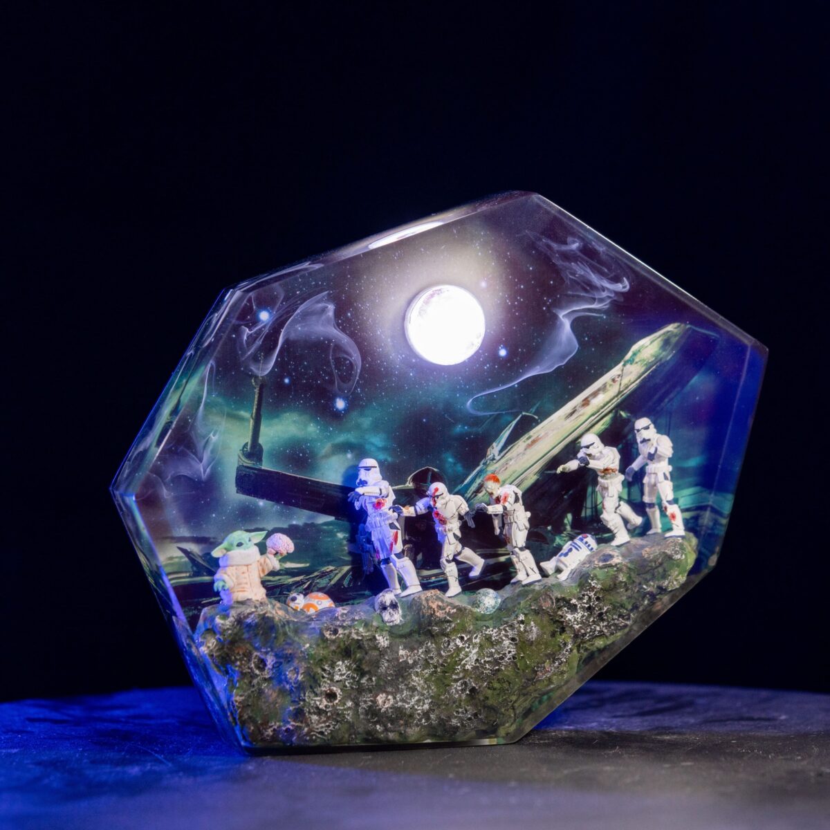 Alien and Zombie Astronauts Night Light
