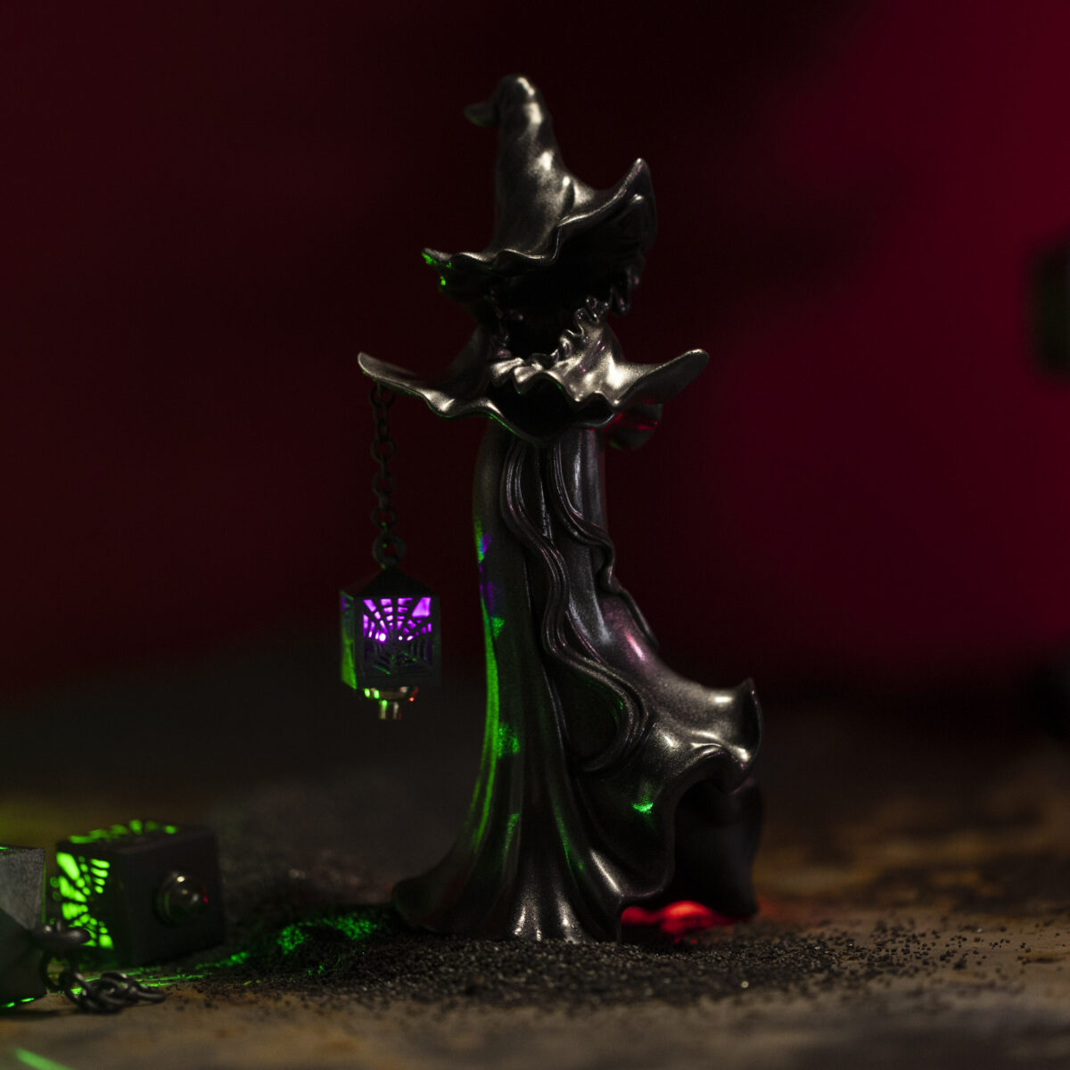 Witch Lantern Resin Lamp