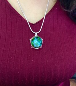 Eternal Ice Opal Resin Necklace