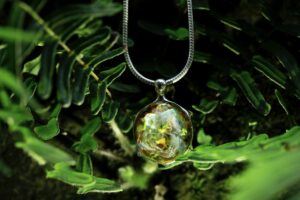 Autumn Mountain Opal Resin Necklace