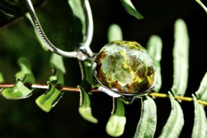 Autumn Mountain Opal Resin Necklace