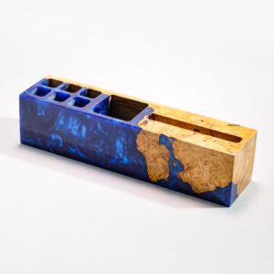 Custom Blue Pen Holder