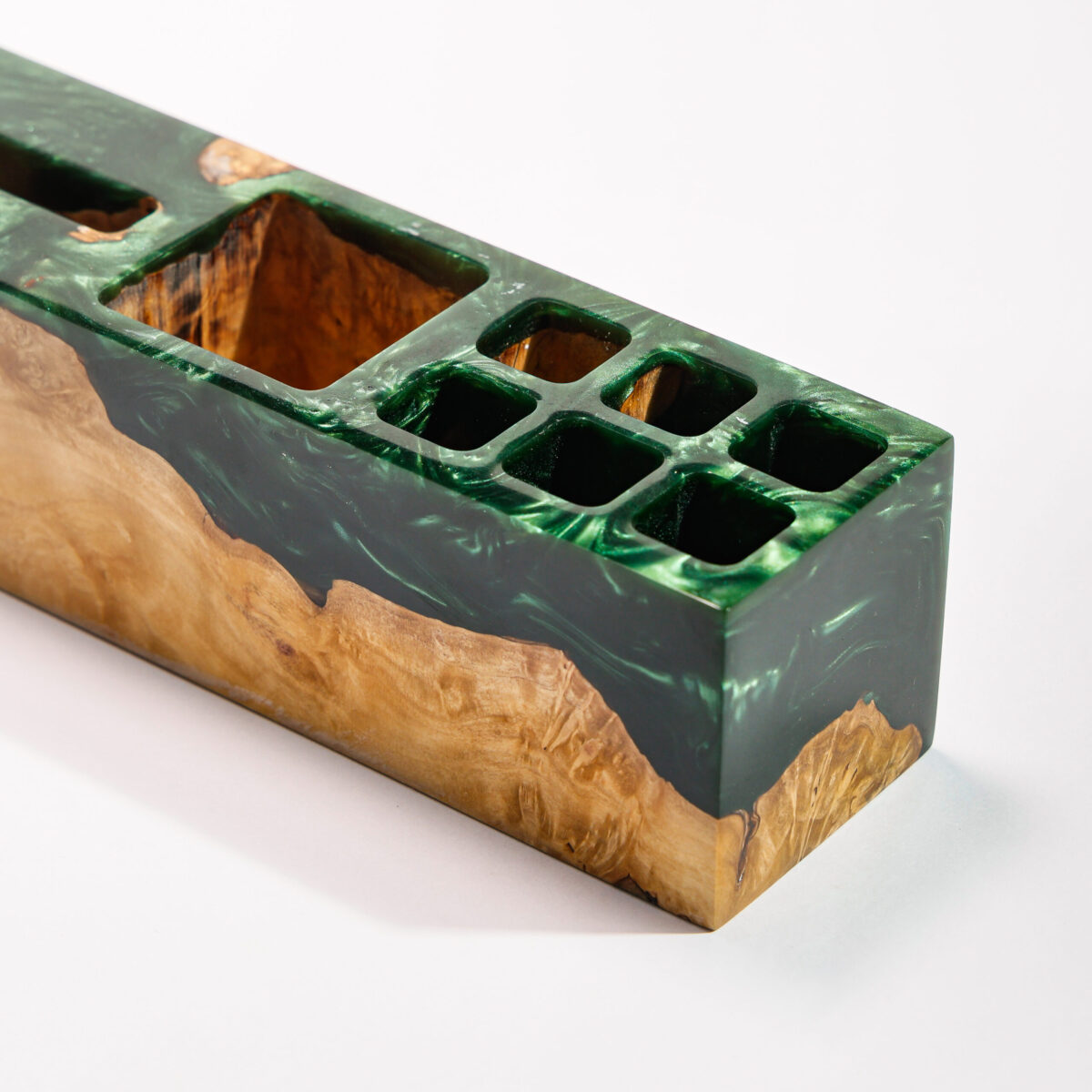 custom green pen holder