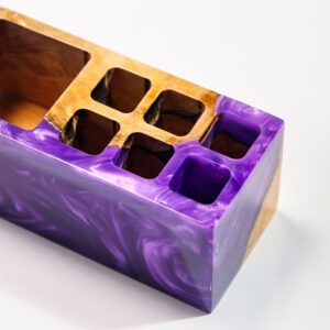 custom purple pen holder