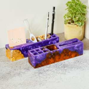 custom purple pen holder