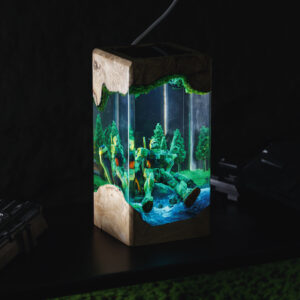 BROKEN GUNDAM in Deep Ocean Resin Lamp