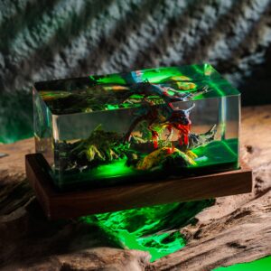 Carnivorous Dinosaur Diorama Resin Lamp