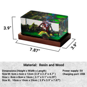Carnivorous Dinosaur Diorama Resin Lamp