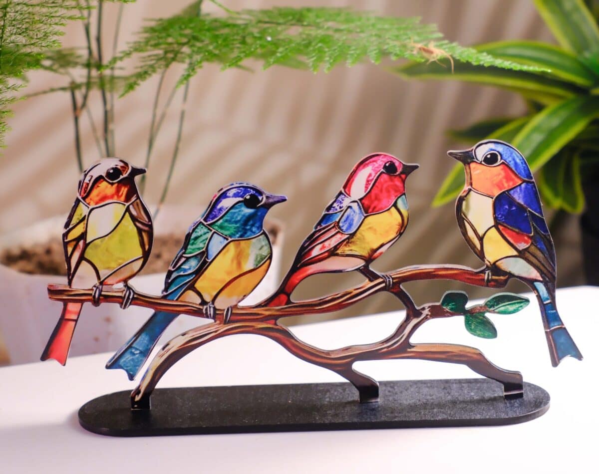 Custom Bird glass window hangings